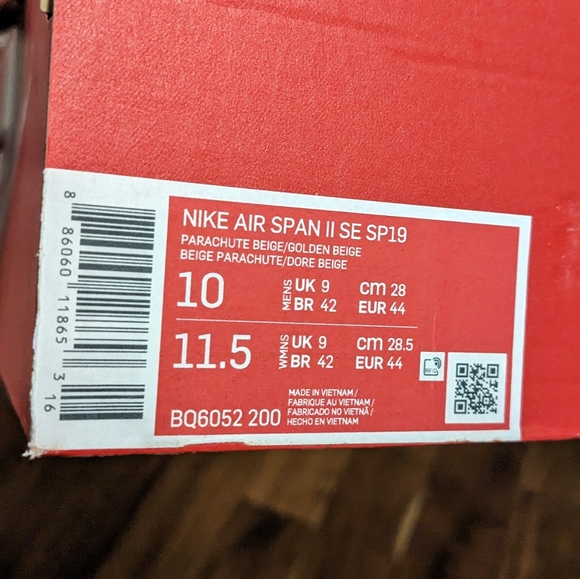 Nike Air Span ll SE SP19 Men's Size 10 Women's  11.5 Nwt❤️ - Picture 7 of 7